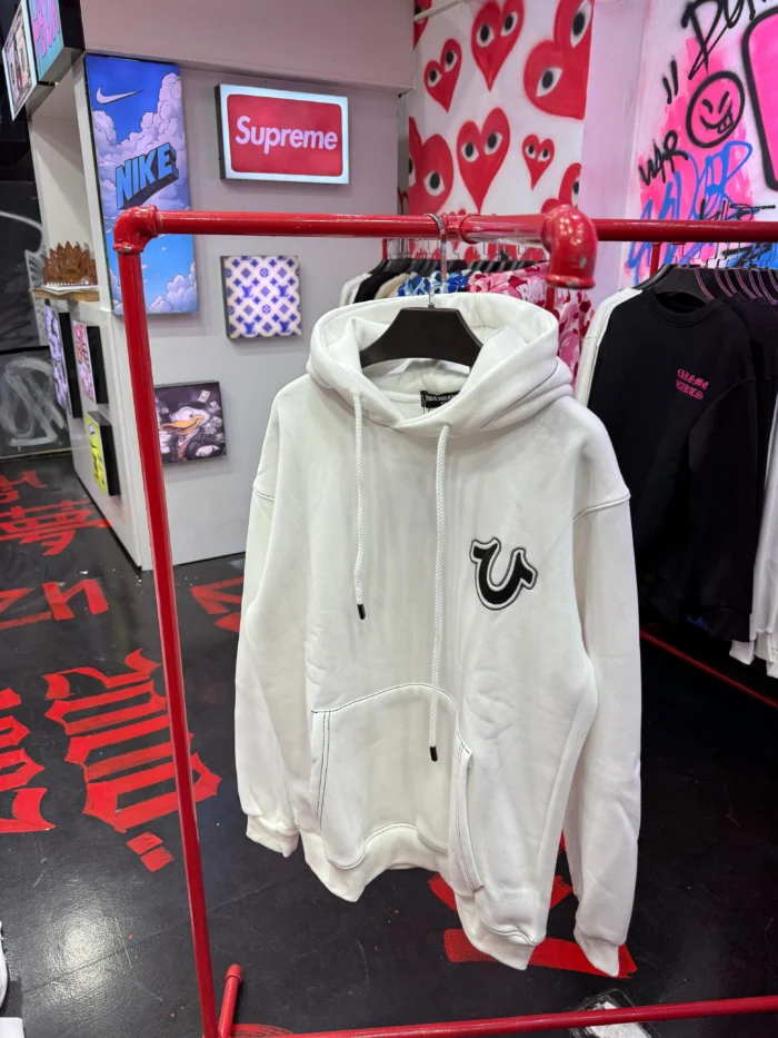 Dodge Hoodie White True - Image 2